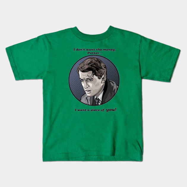 The Revenge of George Bailey Kids T-Shirt by FanboyMuseum